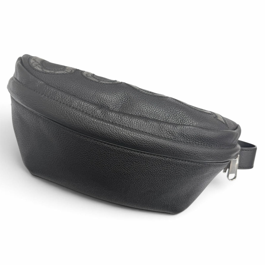 Gucci Leather GG Supreme Logo Belt Bag Waist Pouch Black