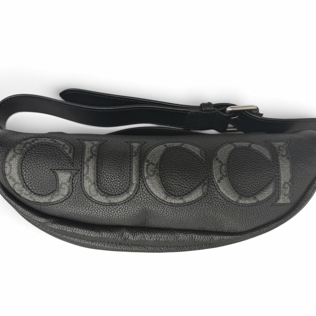 Gucci Leather GG Supreme Logo Belt Bag Waist Pouch Black — view 6
