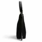 Prada Re Edition 2005 Re-Nylon Triangle Logo Handbag Black Silver — view 4