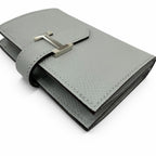 Hermes Bearn Mini Veau Epsom Blue Glacier Silver Compact Wallet — view 5