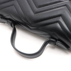Gucci GG Marmont Small Top Handle Bag Black Leather Handbag — view 4