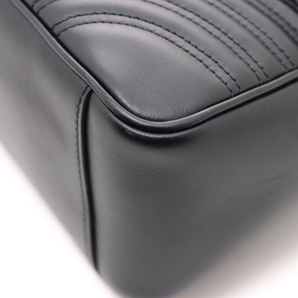 Gucci GG Marmont Small Top Handle Bag Black Leather Handbag — view 5