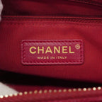 Chanel Handbag Quilted Caviar Leather Red Gold 2-Way Back — view 5