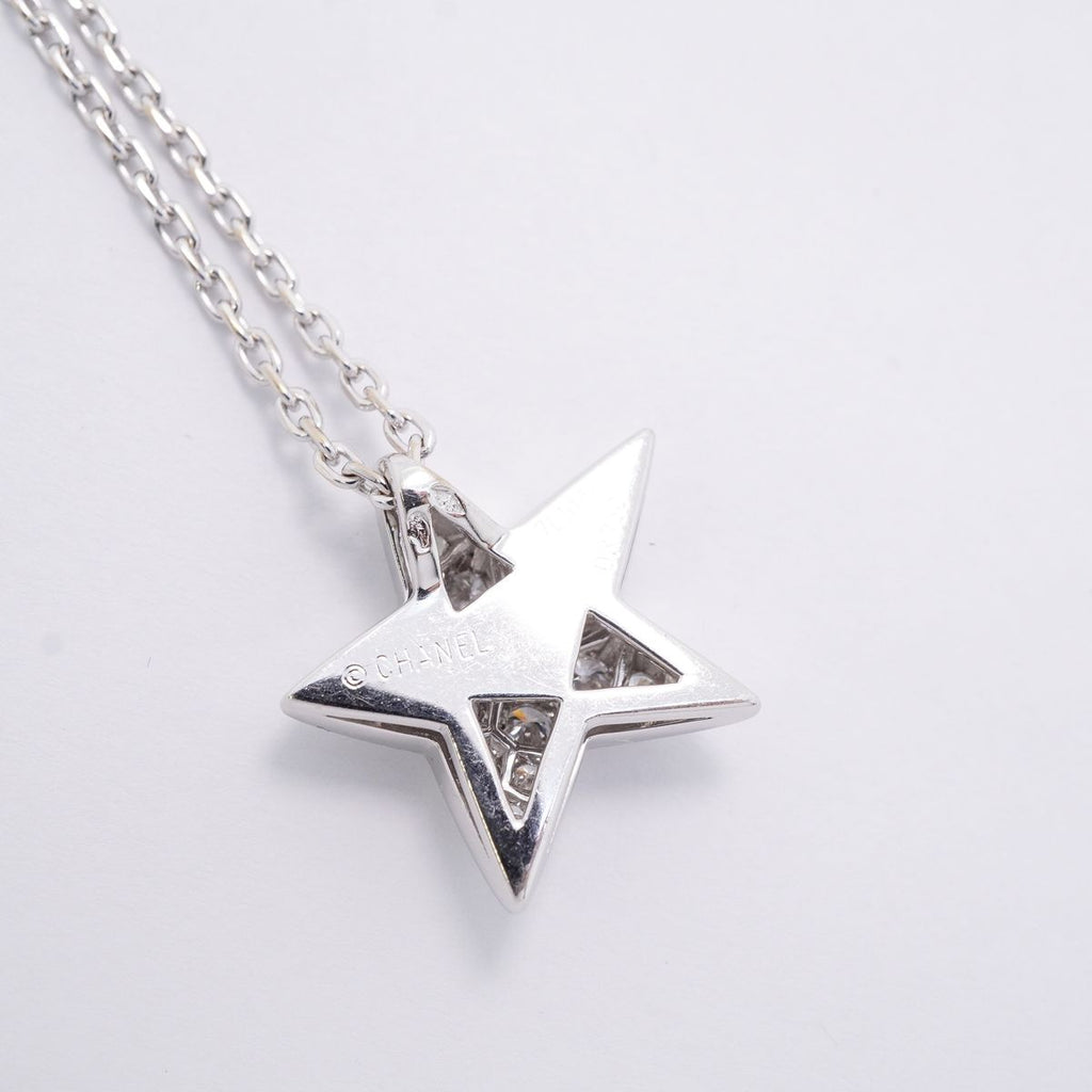 Chanel Necklace Comet Star Large 18k White Gold Diamond — view 2