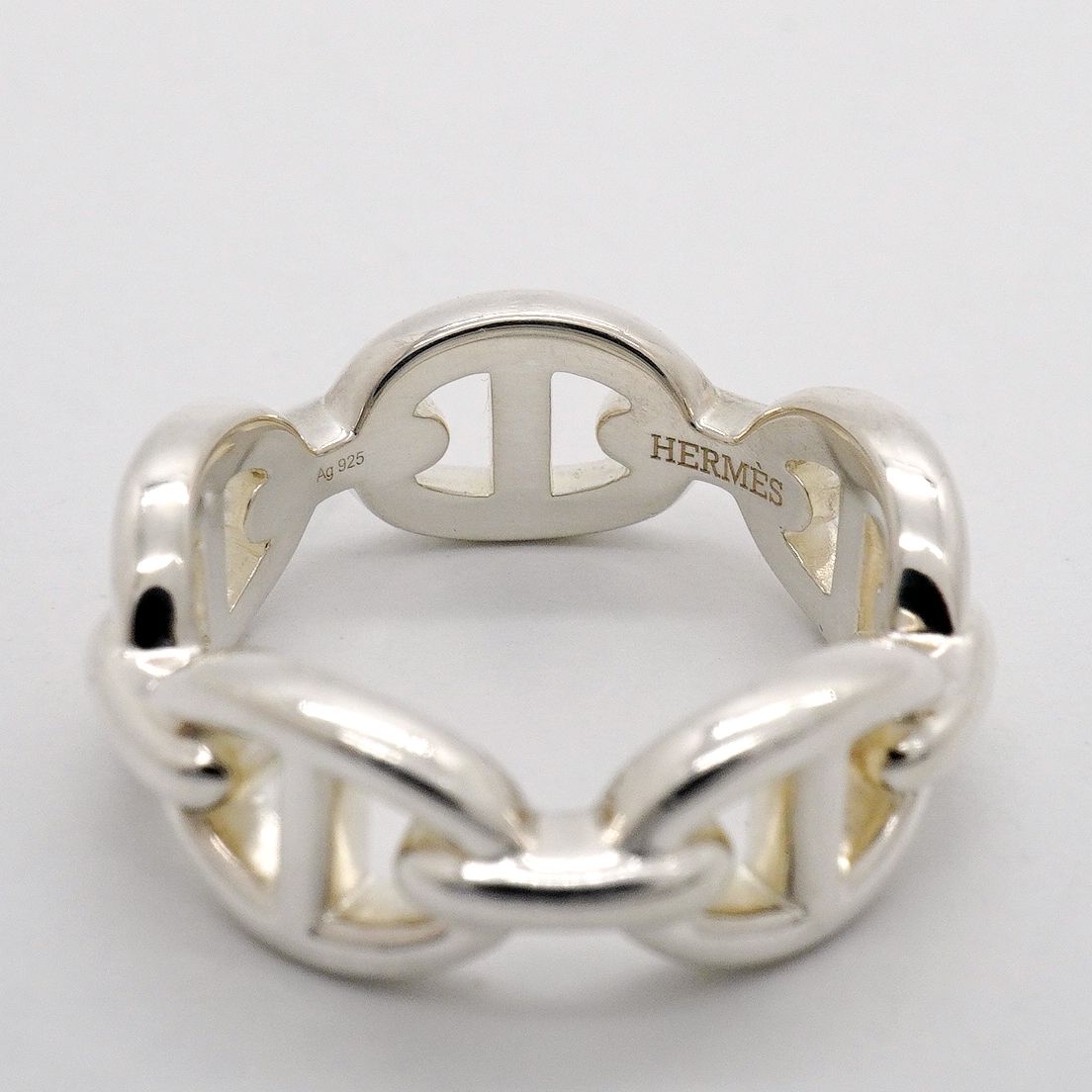 Hermes Ring Enchainee Chaine D'ancre 925 Sterling Silver — view 4