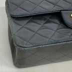 Chanel Shoulder Bag Quilted Lambskin Black Gold — view 6