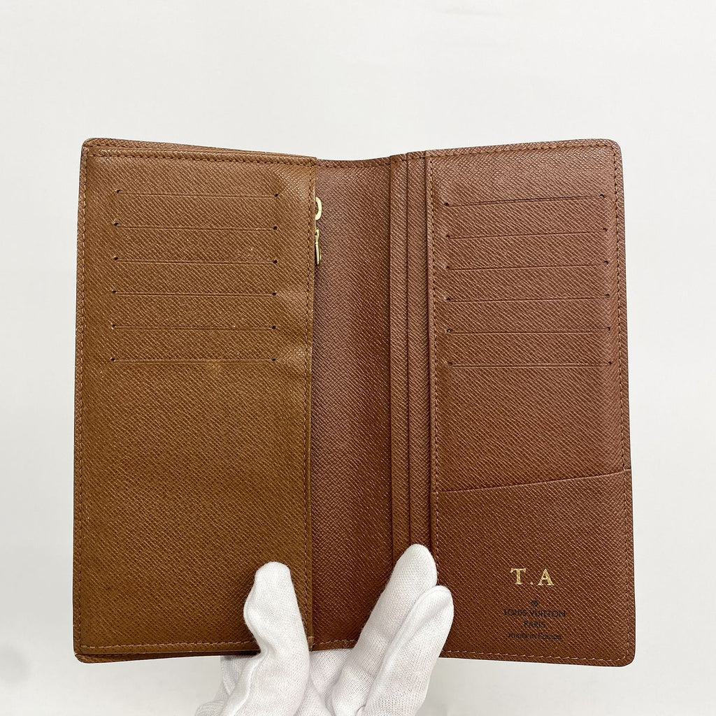 Louis Vuitton Wallet Monogram Portefeuille Brazza Brown — view 3