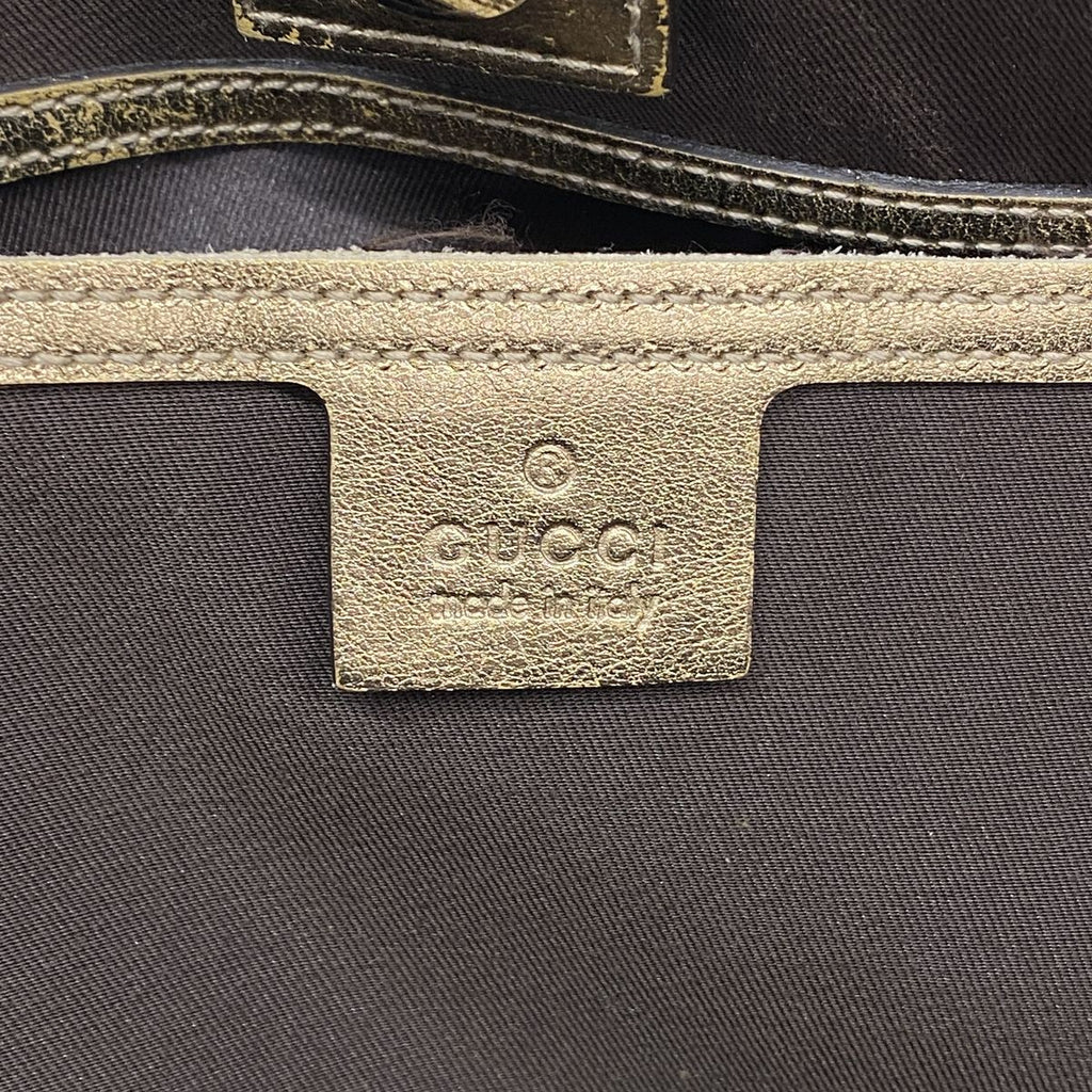 Gucci Tote Bag GG Crystal Brown Gold — view 5