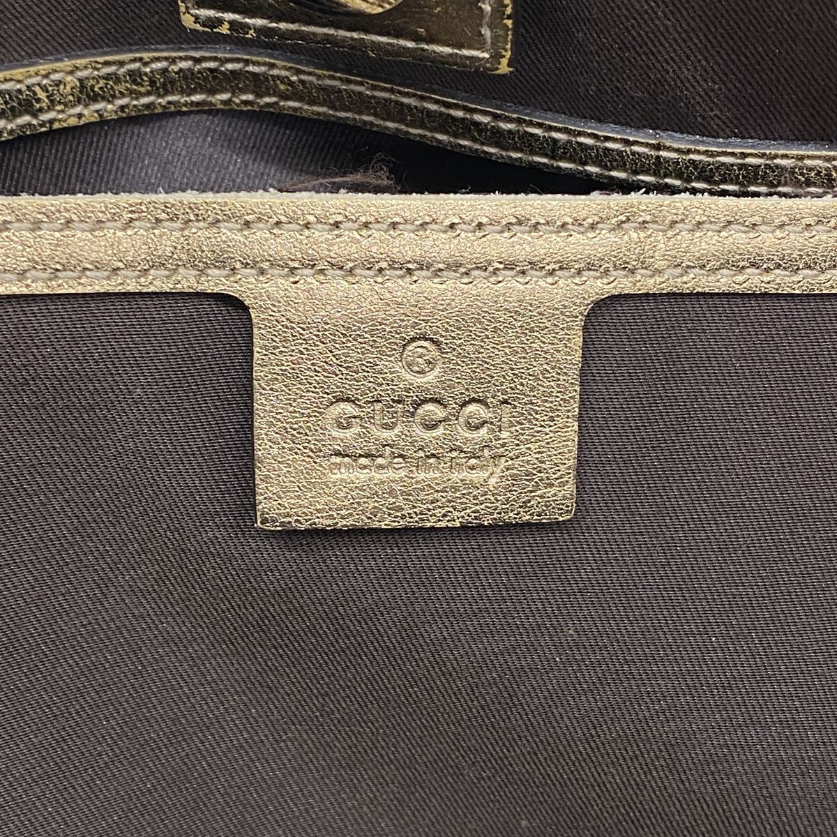 Gucci Tote Bag GG Crystal Brown Gold — view 5