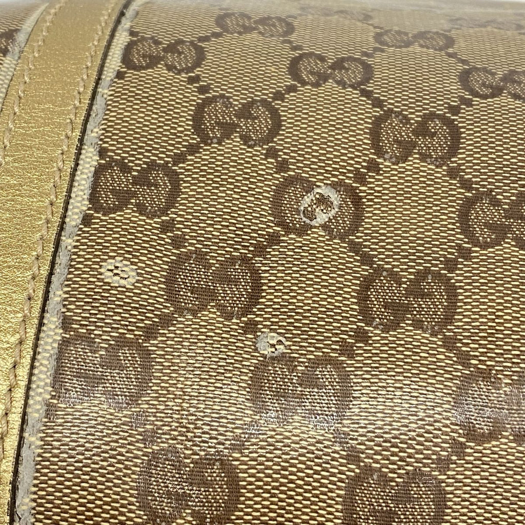 Gucci Tote Bag GG Crystal Brown Gold — view 8