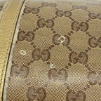 Gucci Tote Bag GG Crystal Brown Gold — view 8