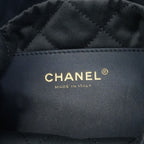 Chanel Shoulder Bag Calfskin Blue Gold — view 5