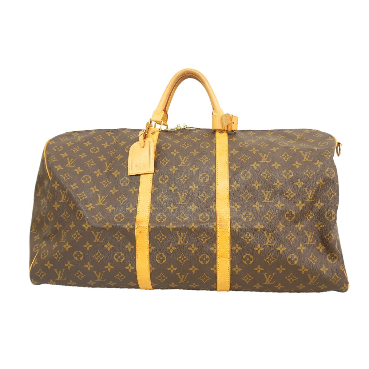 Louis Vuitton Boston Bag Monogram Keepall Bandouliere 60 Brown