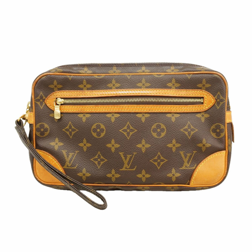 Louis Vuitton Clutch Monogram Marly Dragonne GM Brown
