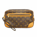 Louis Vuitton Clutch Monogram Marly Dragonne GM Brown