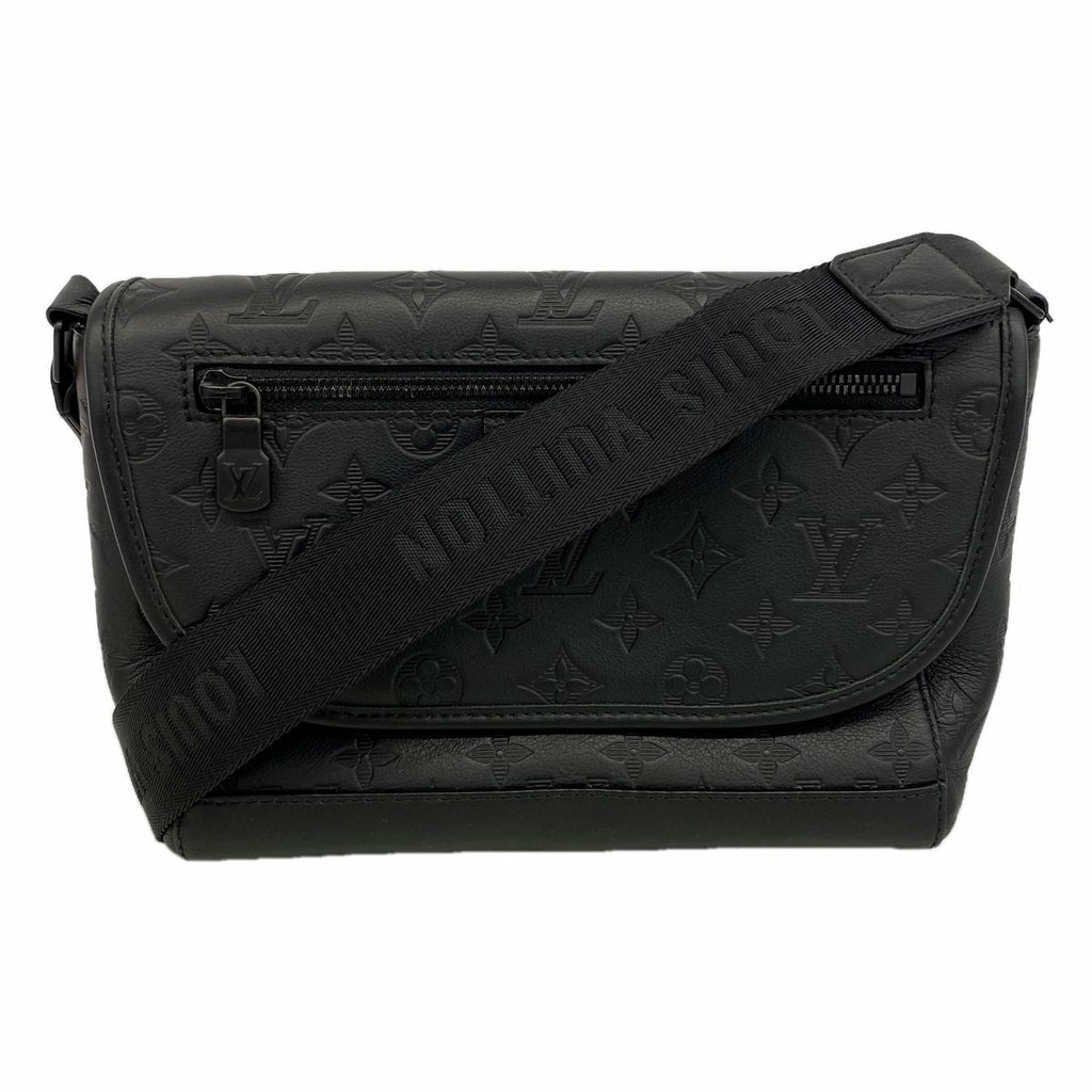 Louis Vuitton Shoulder Bag Monogram Shadow Pulse Messenger Black