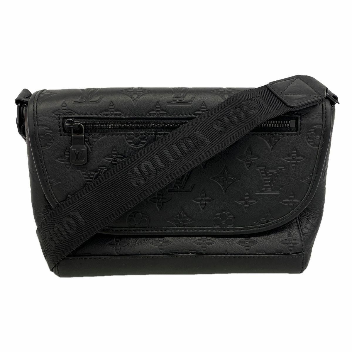 Louis Vuitton Shoulder Bag Monogram Shadow Pulse Messenger Black