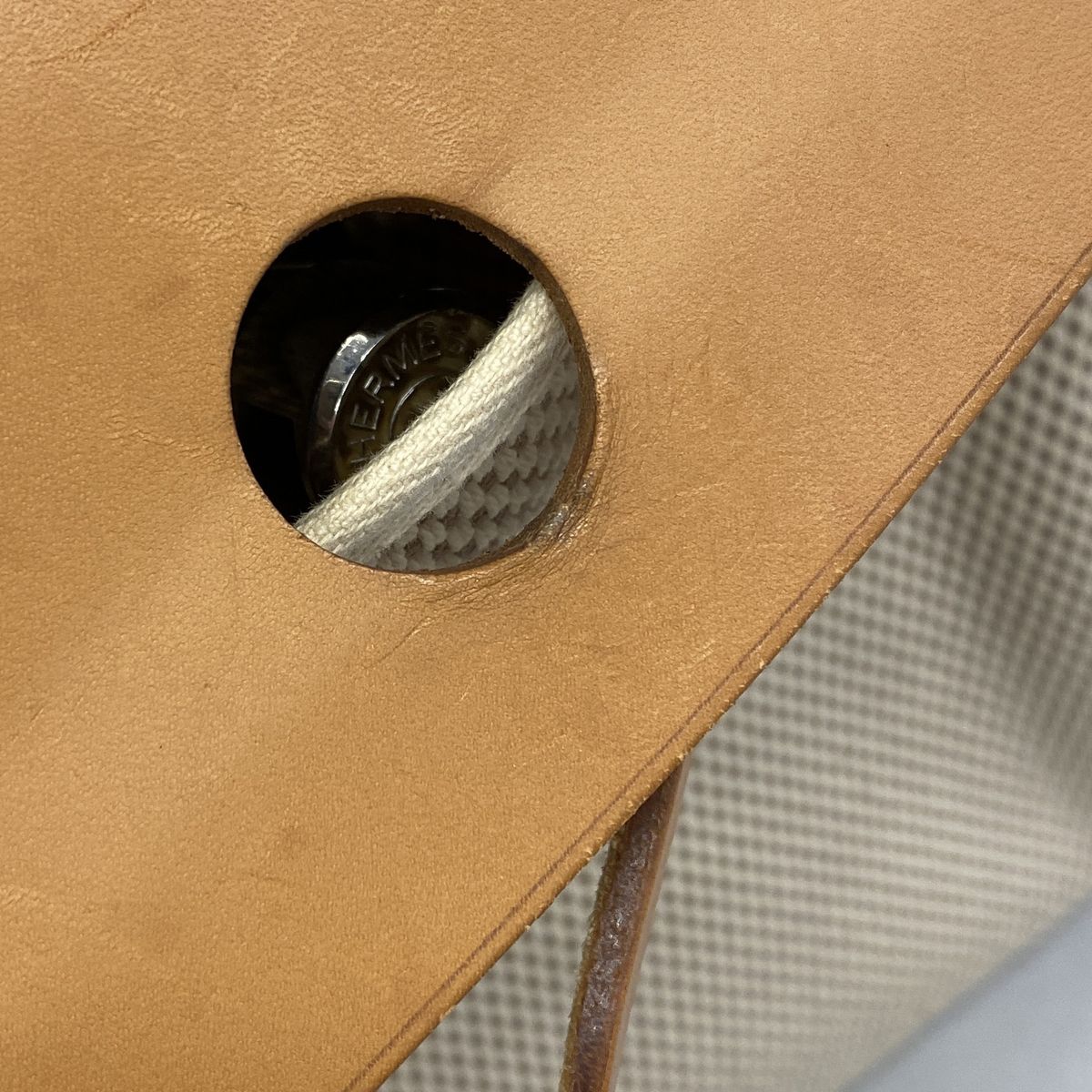 Hermes Handbag Herbag MM Toile GM Natural Silver 2-Way Bag — view 8
