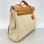 Hermes Handbag Herbag MM Toile GM Natural Silver 2-Way Bag — view 2