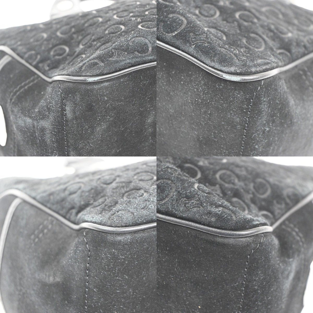 Celine C Macadam Boogie Bag Handbag Black Suede Leather — view 7