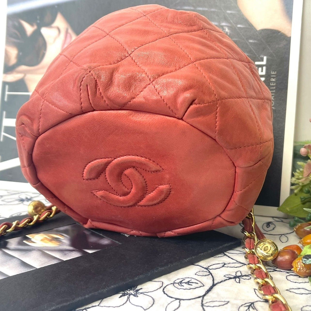 Chanel Drawstring Quilted Chain Shoulder Bag — view 5