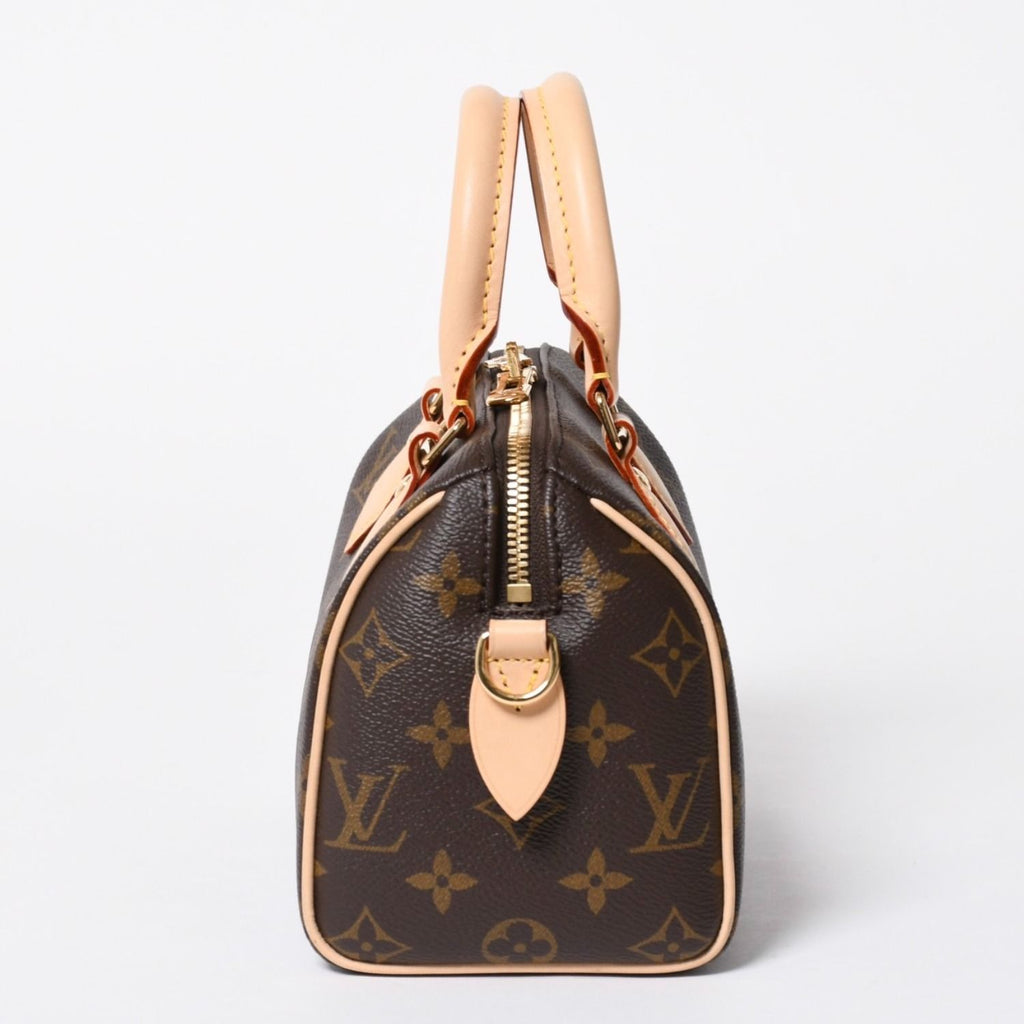 Louis Vuitton Shoulder Bag Speedy Bandouliere 20 Leather Brown Gold — view 5