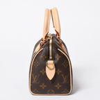 Louis Vuitton Shoulder Bag Speedy Bandouliere 20 Leather Brown Gold — view 5