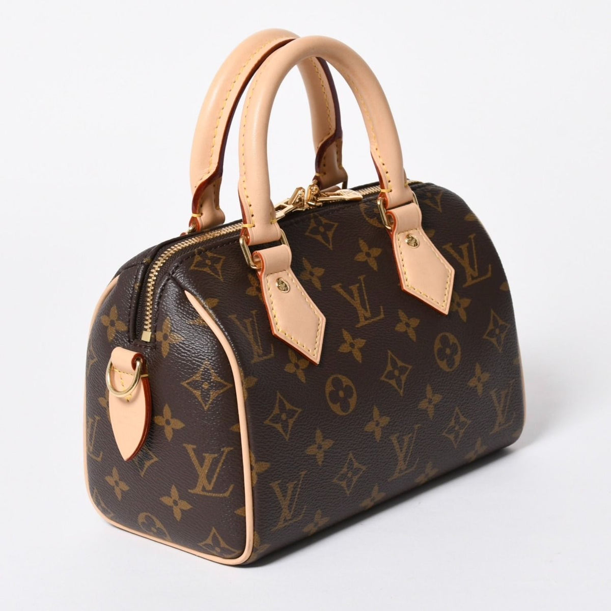 Louis Vuitton Shoulder Bag Speedy Bandouliere 20 Leather Brown Gold — view 4