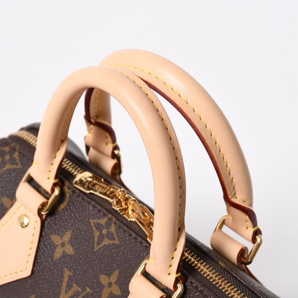 Louis Vuitton Shoulder Bag Speedy Bandouliere 20 Leather Brown Gold — view 6