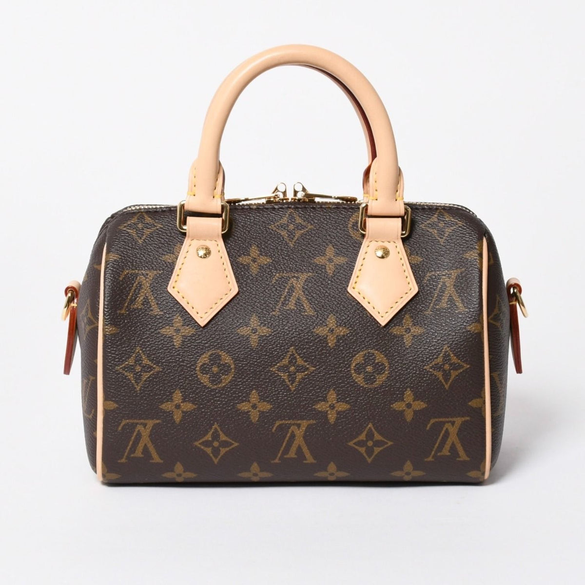 Louis Vuitton Shoulder Bag Speedy Bandouliere 20 Leather Brown Gold — view 3