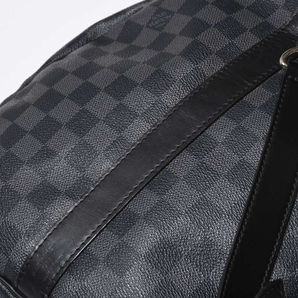 Louis Vuitton Keepall Bandouliere 55 Boston Bag Damier Graphite Black — view 6
