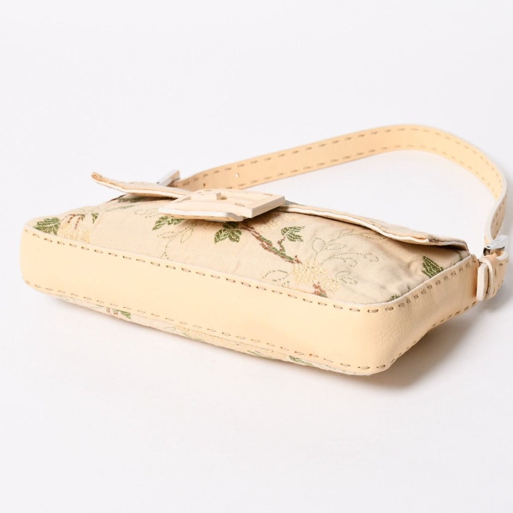 Fendi Selleria Mamma Bucket Flower Embroidery Shoulder Bag Botanical Pattern FF — view 5
