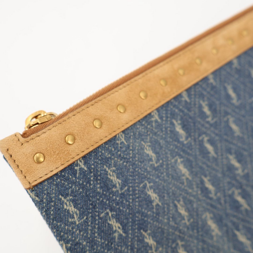 Saint Laurent Clutch Blue — view 8