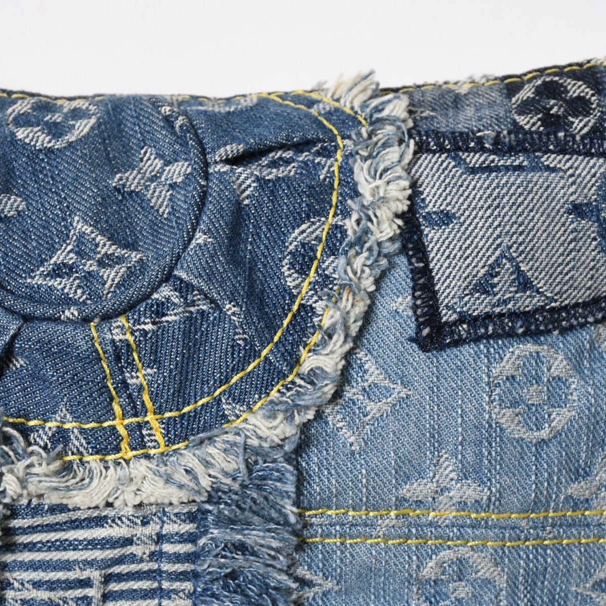 Louis Vuitton Pouch Patchwork Monogram Denim Blue — view 8