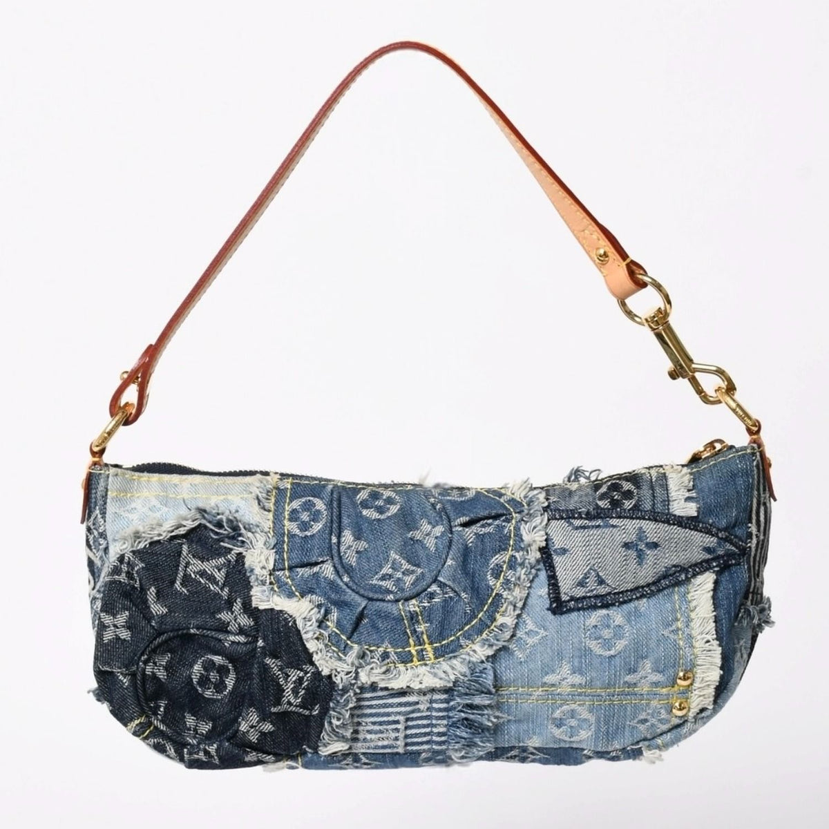 Louis Vuitton Pouch Patchwork Monogram Denim Blue — view 2