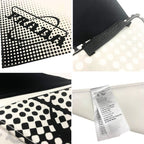 Prada Cotton Scarf Carre Triangle Dot Pattern Black White Monotone — view 3