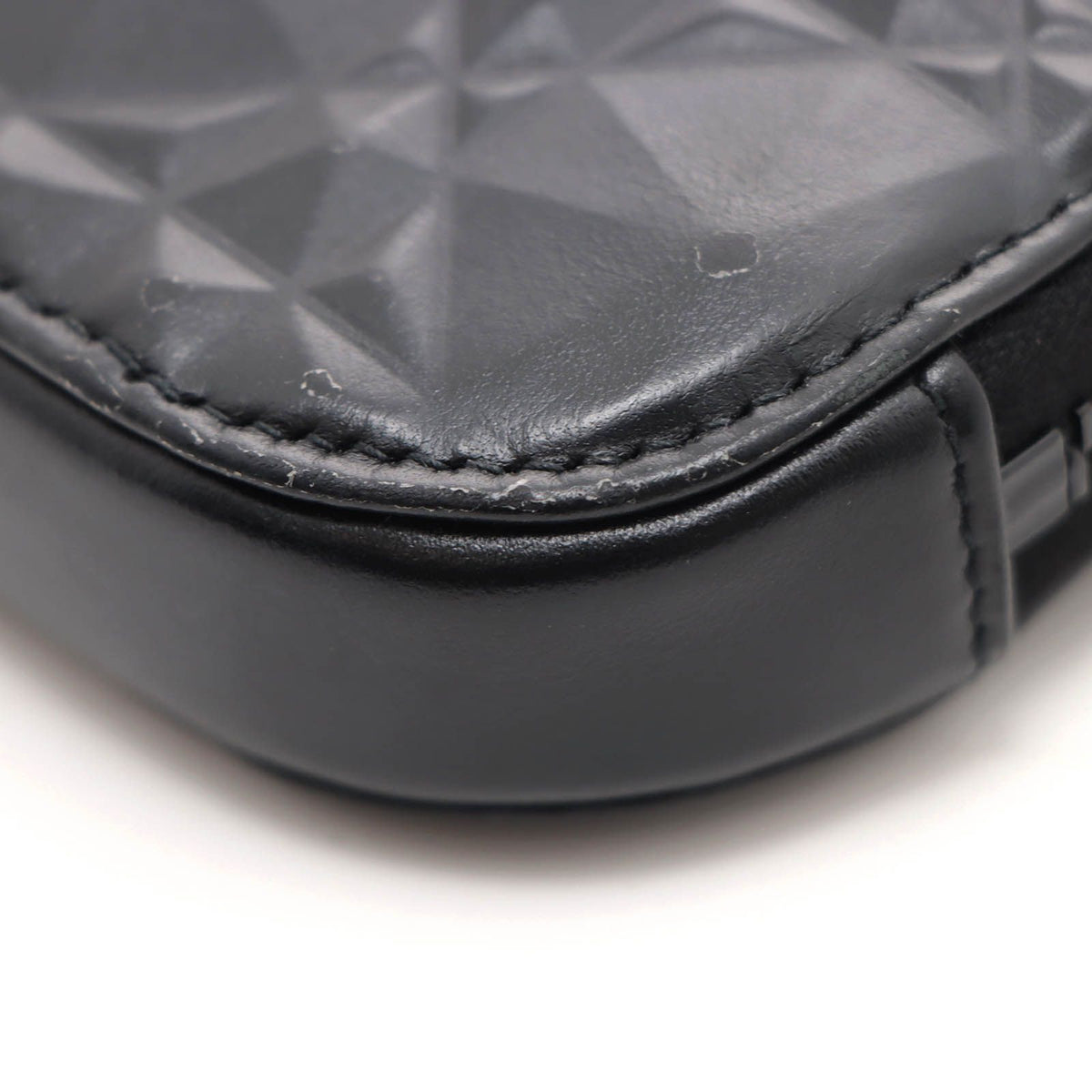 Dior Lady Dior Tech Holder Black Calfskin Shoulder Bag Leather — view 6