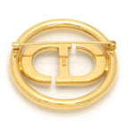 Dior 30 Montaigne CD Brooch Resin Pearl CD Signature Gold-Tone Metal — view 3