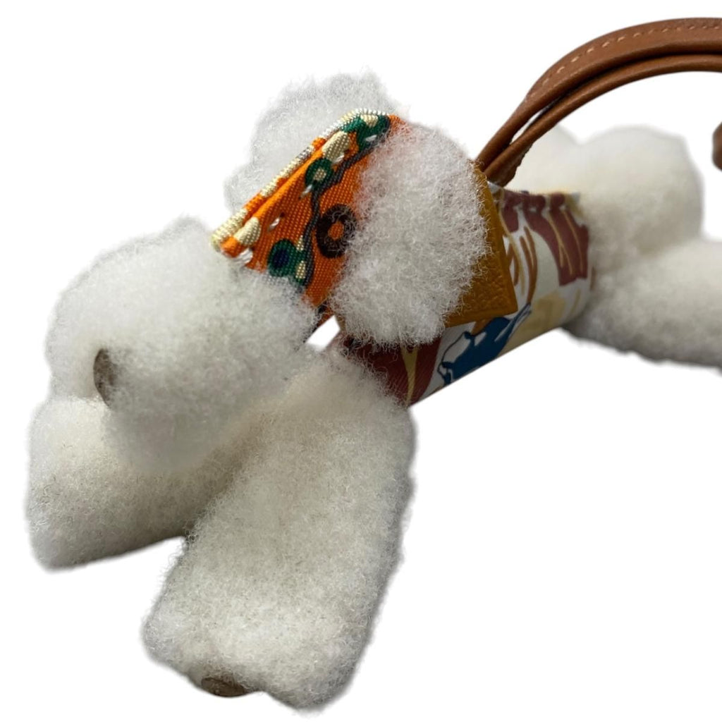 Hermes Buddy Charm Aloha Brown White Multicolor Keychain — view 3