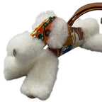 Hermes Buddy Charm Aloha Brown White Multicolor Keychain — view 3