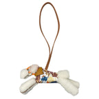 Hermes Buddy Charm Aloha Brown White Multicolor Keychain