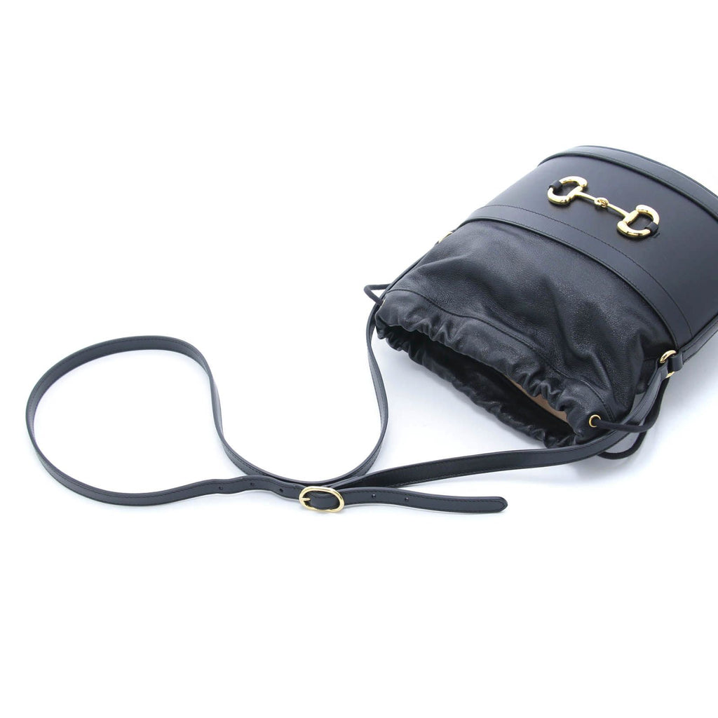 Gucci Horsebit 1955 Bucket Bag Black Leather — view 4