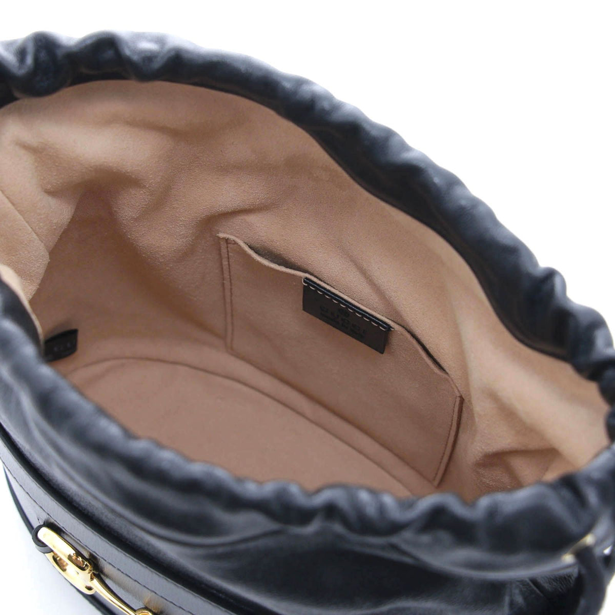 Gucci Horsebit 1955 Bucket Bag Black Leather — view 8