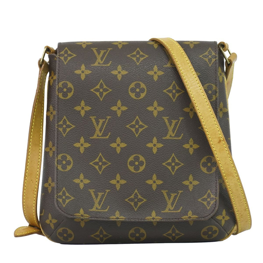 Louis Vuitton LV Musette Salsa Long Monogram Shoulder Bag Pochette Brown