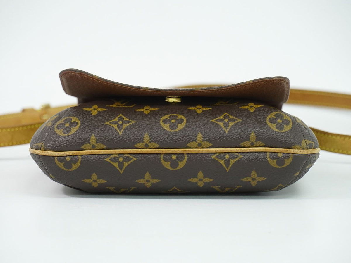 Louis Vuitton LV Musette Salsa Long Monogram Shoulder Bag Pochette Brown — view 3