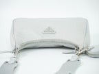 Prada Re Edition Shoulder Bag Pochette Nylon Light Gray — view 5