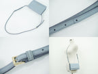 Prada Leather 2-Way Wallet on Chain Clutch Pochette Light Blue — view 6