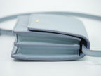 Prada Leather 2-Way Wallet on Chain Clutch Pochette Light Blue — view 4