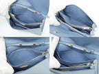 Prada Leather 2-Way Wallet on Chain Clutch Pochette Light Blue — view 8