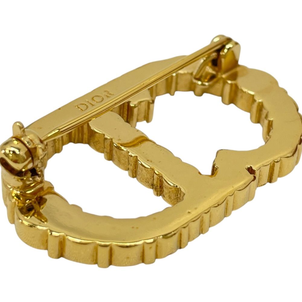 Dior Brooch Clair D Lune Rhinestone Metal Gold — view 6
